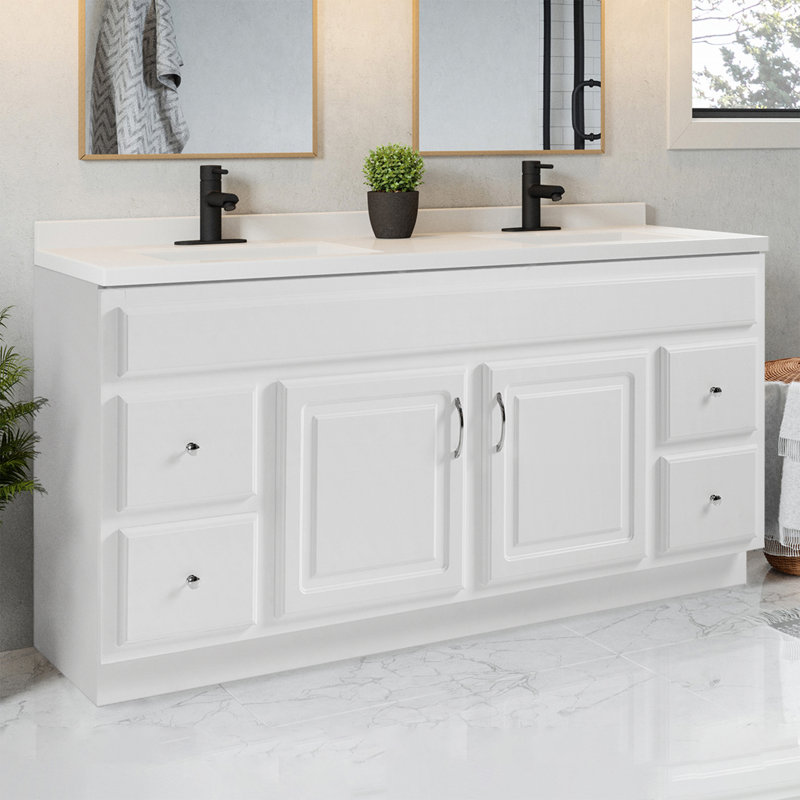 Winston Porter Concord 60 Inch Bathroom Vanity, Ready to Assemble ...